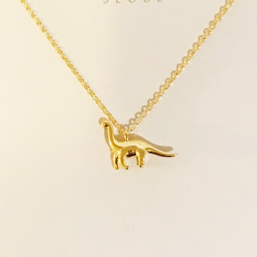 MUSTHAVE Gold Plated Dinosaur Pendant Short Necklace
